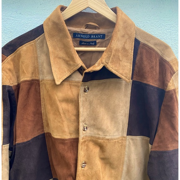 Vintage Arnold Brant Men”s Suede Patch Shirt Jacket Size M- 10/10 Condit… - Picture 12 of 13